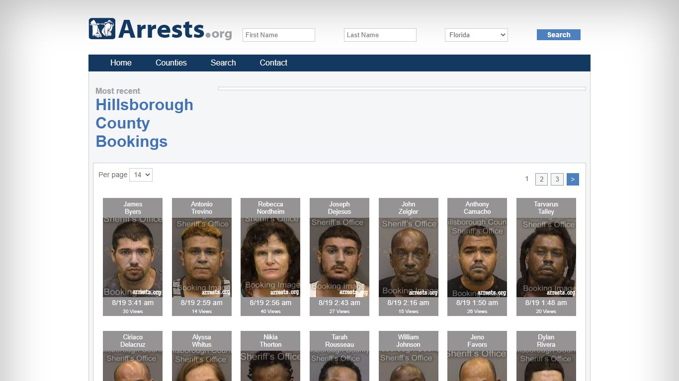 Hillsborough County Arrests and Inmate Search